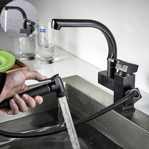 HAIMAITONG Black Kitchen Faucets