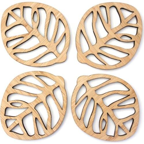 Leaf coasters Personalized coasters ,Personalized wedding favors, engraved geometric wooden coasters