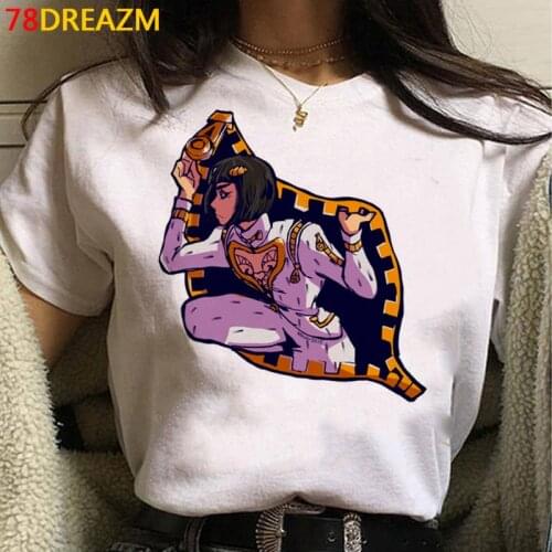 Jojo Bizarre Adventure t-shirt male ulzzang plus size japanese grunge couple top tees plus size vintage