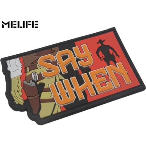 Team Souvenir 3D PVC Patch SAY Rubber Patches Hook Back Patches Tactical Army Emblem Combat USA Badges Lable