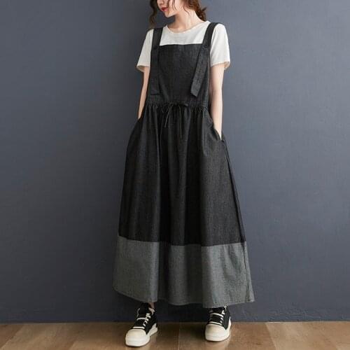 Korea Style Street Fashion Dinem Cotton Sweet Girl Summer Jumpsuits Patchwork Wide leg pants Loose Women Casual Rompers Overalls
