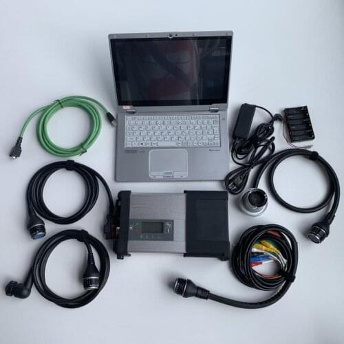 MB Car Truck Diagnostic used Laptop CF-AX2 i5 8G Lightweight Tablet 2020.12V Software SD Connect Compact 5 MB Star C5 auto Diag