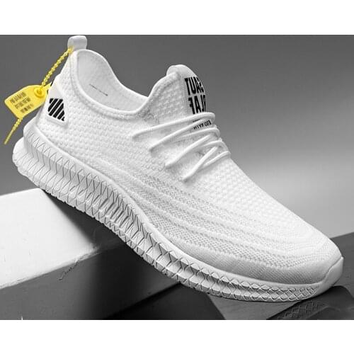 Mens light casual shoes fashion white sports outdoor comfortable breathable summer black running large size mesh surface trend