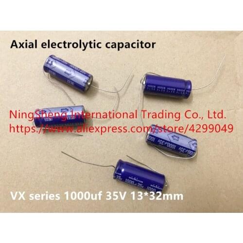 Original new 100% VX series axial electrolytic capacitor 1000uf 35V 13*32mm (Inductor)