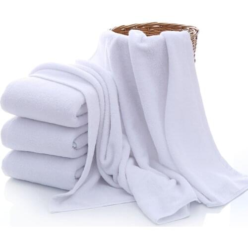 Drop Shipping Hot Sell Large White 100% cotton Towel Hotel Bath Towel for Spa Beauty Salon Foot Bath Massage Terry for Adult