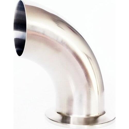 2" 51mm OD 304 Stainless Steel Sanitary Ferrule 90 Degree Elbow Pipe Fitting For Home Brew Homebrew Fit 2" Tri Clamp