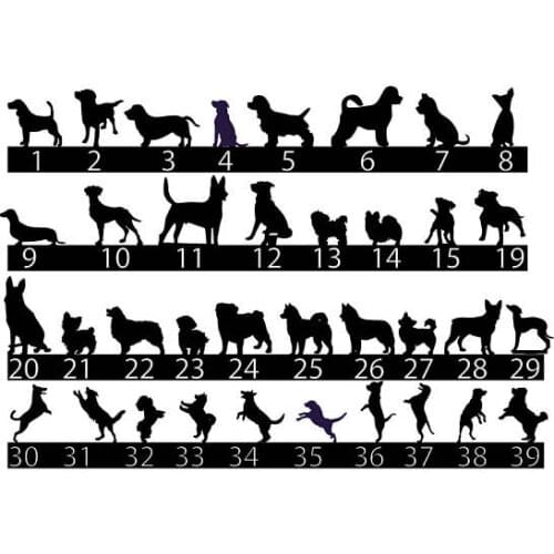 Dog Cake topper, Personalized cake topper, Dogs Silhouette