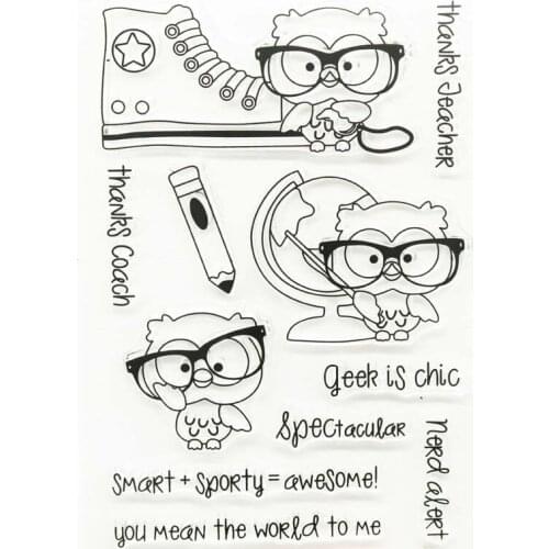 Owl Shoe Letters Transparent Silicone Clear Stamp For Scrapbooking DIY Craft Decoration Soft Stamp Kids Stationery