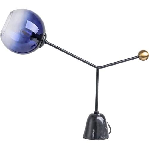 Iron Glass E27 LED Bulbs Lampshade Bedside Table Lamps for Bedroom Living Room Room Table Decoration