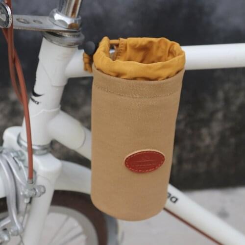 Tourbon Outdoor Bike Water Cup Bag Glass Cell Phone Holder Coffee Beer Pouch Bicycle Storage Canvas Cycling Accessories