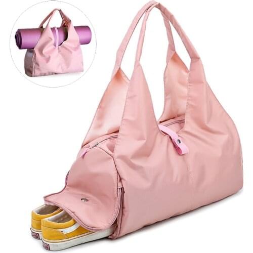 Oxford Women Travel Bags Waterproof Fitness Shoulder Bag Shoe Organizer Large Training Luggage Handbag Travel Bags For Women 08T