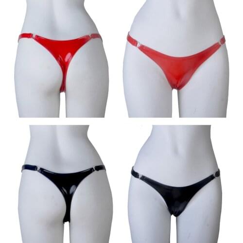 Women Sexy G Strings Wetlook Faux Leather Sexy Erotic Lingerie Panties for Femme Underpants Thongs Mini Briefs Ladies Underwear