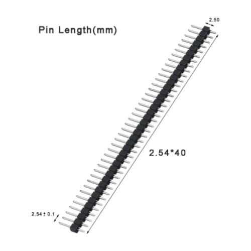 10pcs!!! 40 Pin 1x40 Single Row Male And Female 2.54 Breakable Pin Header Connector Strip For Arduino Black