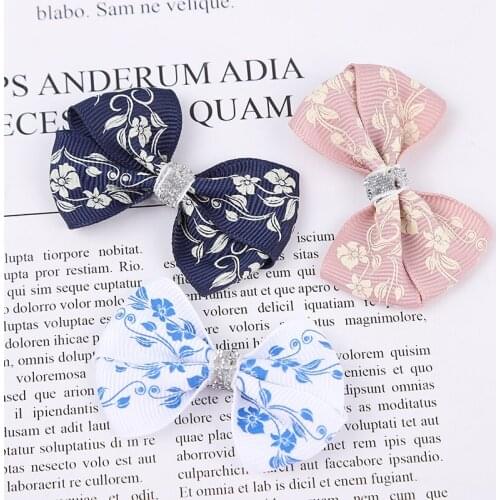 12PCS/LOT Novelty Trumpetflower Elastic Hair Bands Girls Ribbon Clip Bow Girl Hair Tie Hairpin Handmade Fashion Hair Accessories