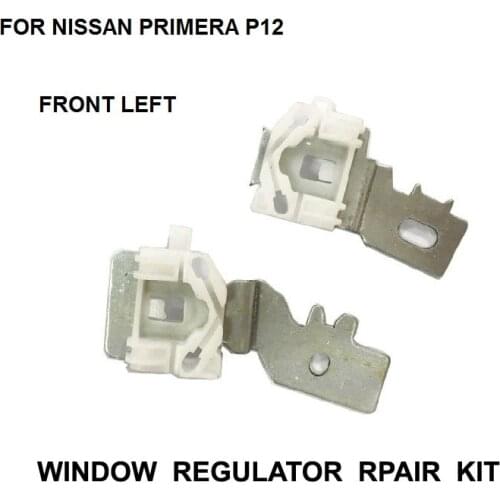 2 PIECES IRON CLIPS FOR NISSAN PRIMERA P12 FRONT LEFT 2002-2007 ELECTRIC WINDOW REGULATOR REPAIR KIT SLIDER CLIP