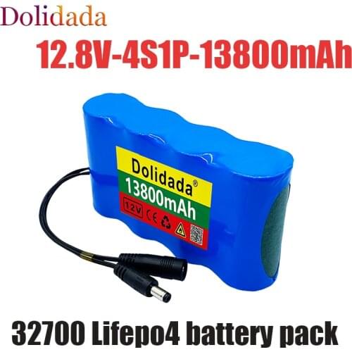 32700 Lifepo4 Battery Pack 4S1P 12.8V 13.8Ah with 4S 40A Balanced BMS for Electric Boat and Uninterrupted Power Supply 12V