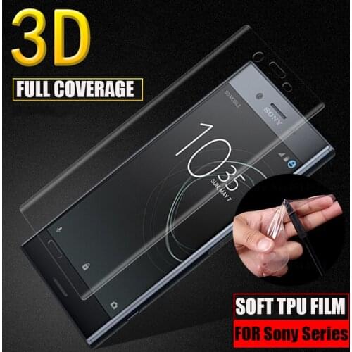 3D Full Cover TPU Silicone Hydrogel Film For Sony Xperia 10 5 XZ3 XZ2 Premium Compact XZ1 XZ2 Compact Full Screen Protector