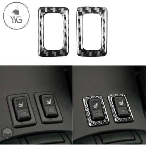 For Mazda RX-8 RX8 SE3P JM1FE 04-08 Accessories Center Console Seat Heating Switch Frame Carbon Fiber Modified Interior Sticker
