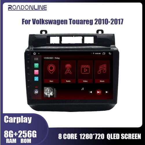 Roadonline For Vw Volkswagen Touareg 2010-2017 Car Multimedia Player Gps Navigation Radio Android 10 Octa Core 6G 128G 3G 32G