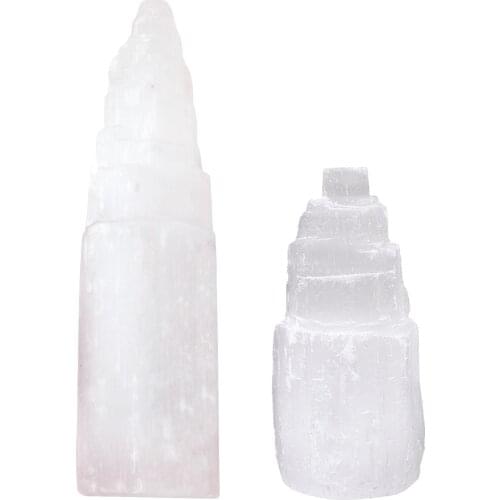 Selenite Towers 6/10cm Crystal Ornaments Figurine Craft Home Decor Collect