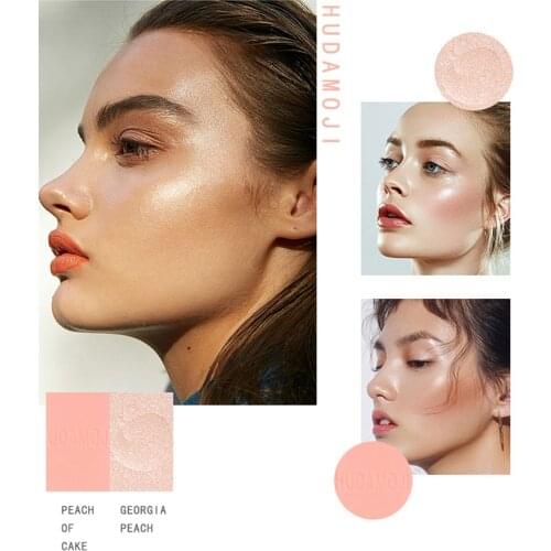 HUDAMOJI Peach Blush Palette Highlight Blush Nose Shadow Silhouette Brighten Eye Shadow All-in-one Repair Face Makeup TSLM2