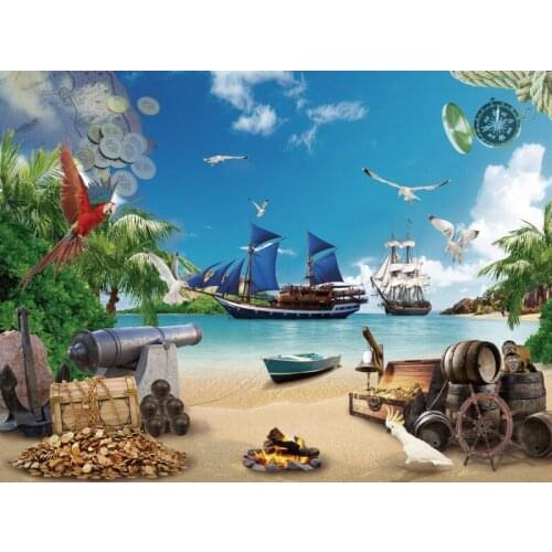 JMINE Div 5D Pirates Ship Sea Ocean beach Full Diamond Painting cross stitch kits art Scenic 3D paint by diamonds