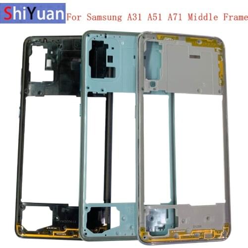 Phone Housing Middle Frame For Samsung A71 A715 A51 A515 A31 A315 Center Chassis Cover with Buttons Repair Part