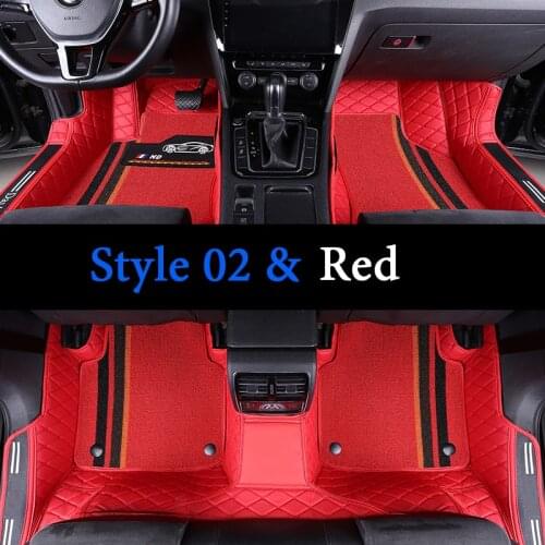 Red brand new Car floor mats leathe for Audi A1 A3 A4 A6LA7 A8 AVANT S3 S5 S6 S7 S8 TT TTS Q3 Q5 Q7 custom Carpet floor liner