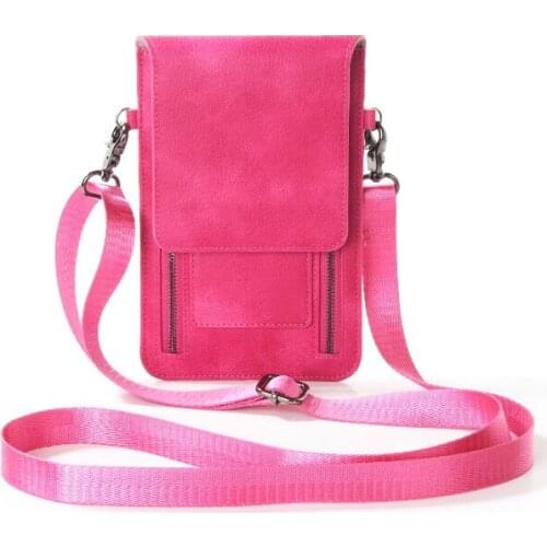 Lady Shoulder Belt Mobile Phone Leather Case Zipper Card Wallet Pouch For Zenfone Max,Zenfone Zoom,Zenfone Selfie,Zenfone 5