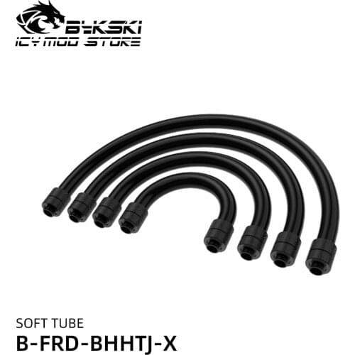 Bykski All In One Soft Tube OD16mm PVC Black Hose with Compression Flexible Tube PC Water Cooling Fittings MOD B-FRD-BHHTJ-X