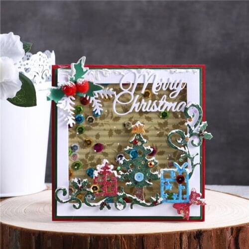 YaMinSanNiO Christmas Tree Gift Corner Metal Cutting Dies Card Making Scrapbooking Photo Decor Stencil Craft New Dies for 2020