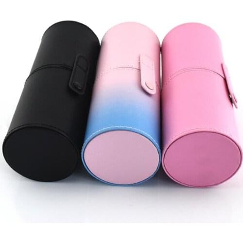 Fashion Makeup Brushes Holder PU Leather Cosmetic Pens Tube Cup Container Lipstick Holder Makeup Tools Organizer Home