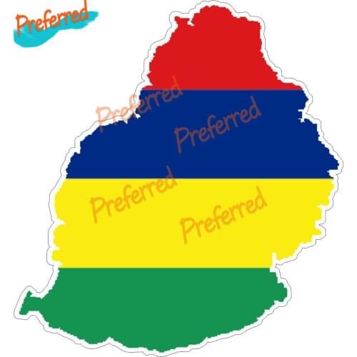 Moto Map Flag Macbbook Mauritius Decal Motocross Racing Laptop Helmet Trunk Wall Vinyl Car Sticker Die Cutting