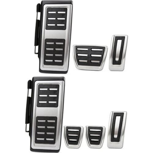 Stainless Steel Car Pedal Foot Rest Pedals Plate Cover for Volkswagen VW Golf 7 MK7 GTI for Skoda Octavia A7 Rapid LHD