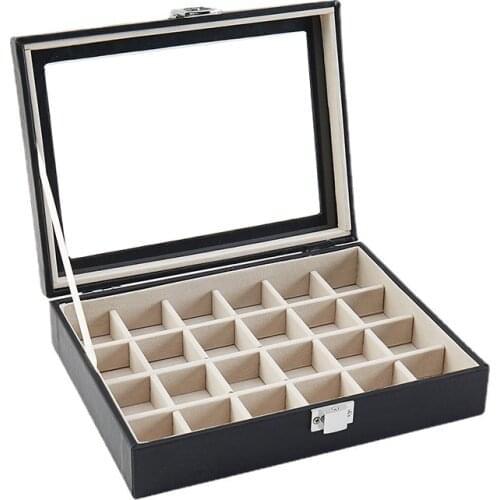 2021 New Fashion Portable PU Jewelry Ring Jewelry Display Organizer Box Tray Holder Earring Jewelry Storage Case Showcase