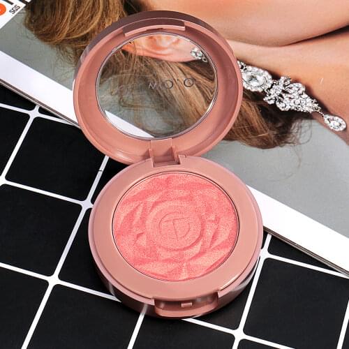 O.TWO.O Face Blusher Powder Rouge Makeup Cheek Blusher Powder Minerals Palettes Blusher Brush Palette Cream Natural Blush