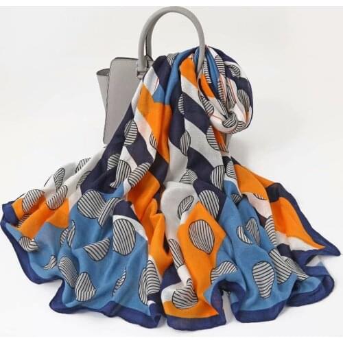 180X90CM Geometrical Pattern Women Autumn Fake Cotton Long Scarf Shawls Lady Big Wraps Soft Female Echarpe Beach Bandana Muffler