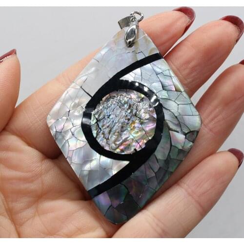 Natural Shell Pendant Mother of Pearl Charms Pendants Geometry For Jewelry Making DIY Earring Necklace Women Gift Size 47x60mm