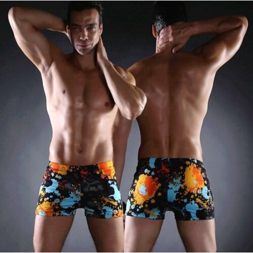 Most Popular Model 2019 Cool Allover Print Swim trunks Large Male Plus size men Swimsuit Drop shipping