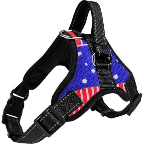 Dog Harness NO PULL Reflective Breathable Adjustable Pet Harness Vest Outdoor Walking Dog Supplies Safety Leashes Vest Universal