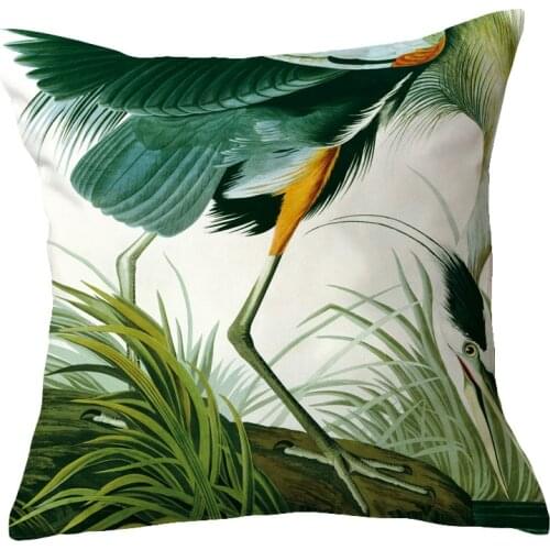 Modern Fashion Green Tropical Leaves Cushion Case Nordic Simple Decorative Pillows Case Livingroom Sofa Seats Throw Pillows 18"