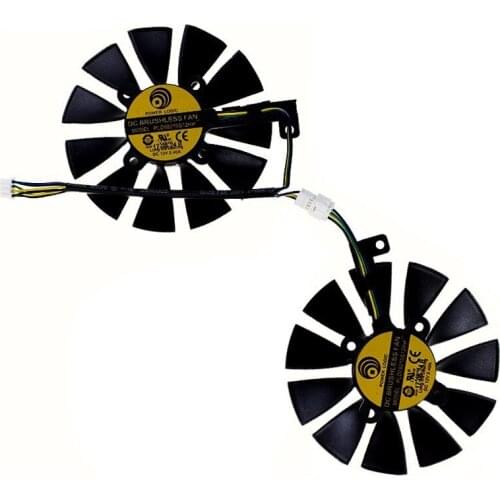 2pcs/Lot VGA GPU cooler Fan GTX 1070/1060 graphics card fan for asus dual GTX1060 GTX1070 Video cards cooling