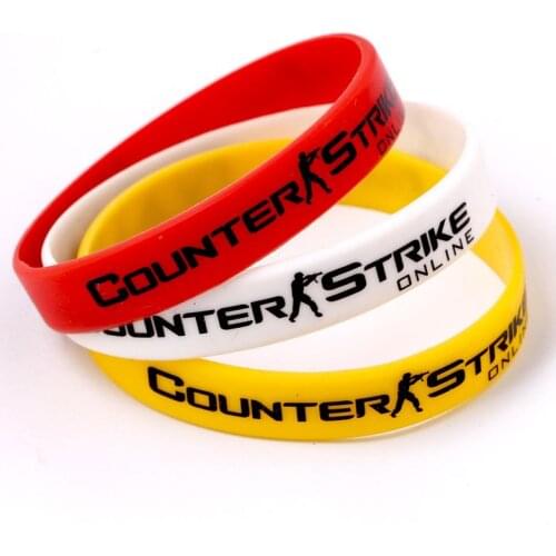 Adult Men Anime CS GO Wristband Round Silicone Bracelet Wristband Bangles Rubber Bracelet Sport Games Casual Jewelry Gift