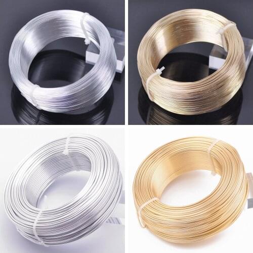 1 Large Roll 0.6mm 0.7mm 0.8mm 1mm 1.5mm 2mm 2.5mm 3mm Aluminium Soft Metal Beading Wire for Jewelry Making DIY Crafts