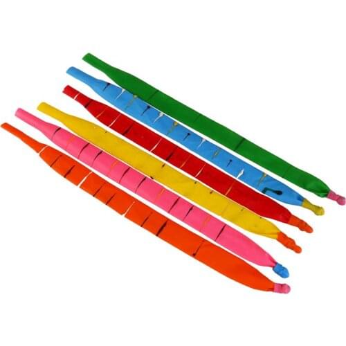 100pcs 1.5g Long Rocket Balloons Flying Whistle Balloon Party Balloon Kids Toy Color Random Wedding Supplies(Random Color)