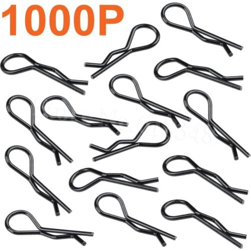 1000pcs Stainless Steel Body Clips R Pins For Redcat Racing HPI Himoto HSP 1/10 1/12 1/16 RC Car Shell 02053 Remote Control Toys