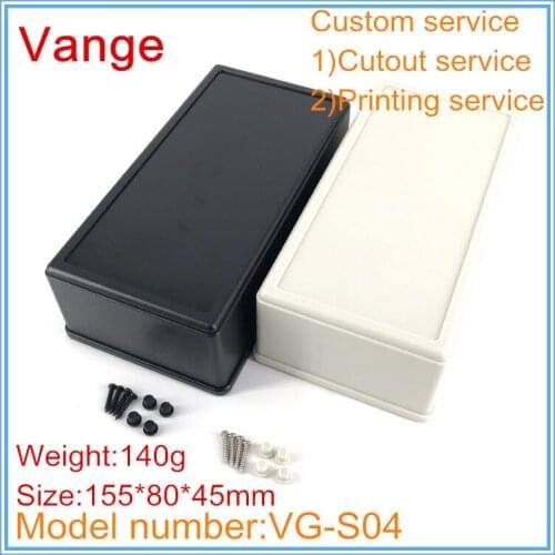 2pcs/lot small plastic box electronic IP54 ABS diy plastic enclosure 155*80*45mm for electronic project