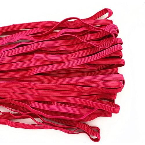 5-20 meters Rose DIY Woven Elastic Sewing Ribbon Household Mask 6mm NHS Dress