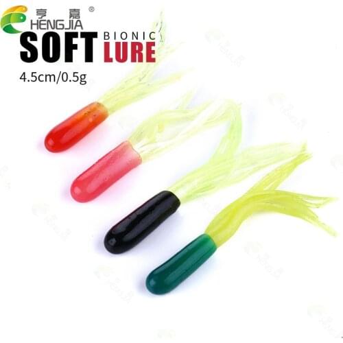 50g/pack 4.5cm 0.8g soft worm fishing lures tube maggot grub fishing baits pike trout bass isca de pesca fishing tackles