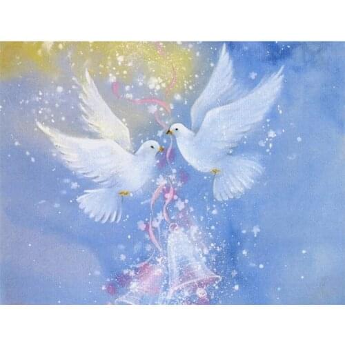 5D DIY diamond painting Peace dove pigeon Diamond Embroidery Full Cross Stitch Rhinestone Mosaic Home Decor Handmade Gift